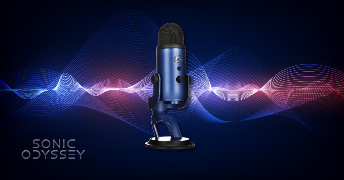 Blue Yeti USB microphone with multiple polar patterns for versatile recording.