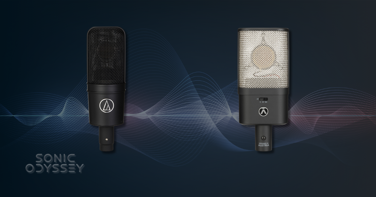The Audio-Technica AT4040 and Austrian Audio OC16 — versatile condensers that bring clarity, detail, and long-term value to your mic locker.