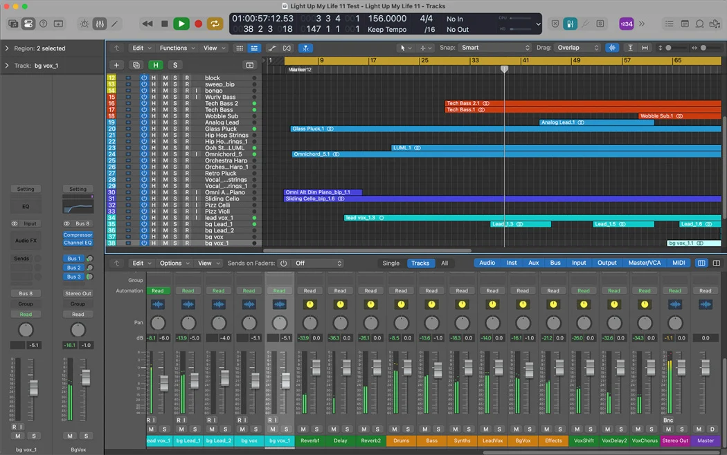 Screenshot of Logic Pro interface – professional-grade DAW for Mac with advanced mixing, editing, and virtual instruments