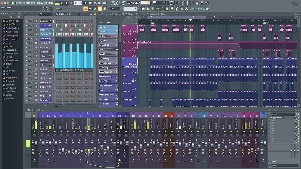 Screenshot of FL Studio Producer Edition interface – popular DAW for beat-making, loop-based music, and full song production