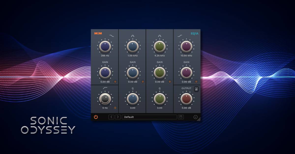 MIM EQ1A analog-style equalizer plugin interface.